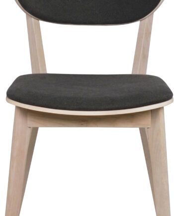 Spisebordsstol Rowico Kato  -pak Hvidvasket Egetræ Mørkegråt Polyester Fsc-certificeret