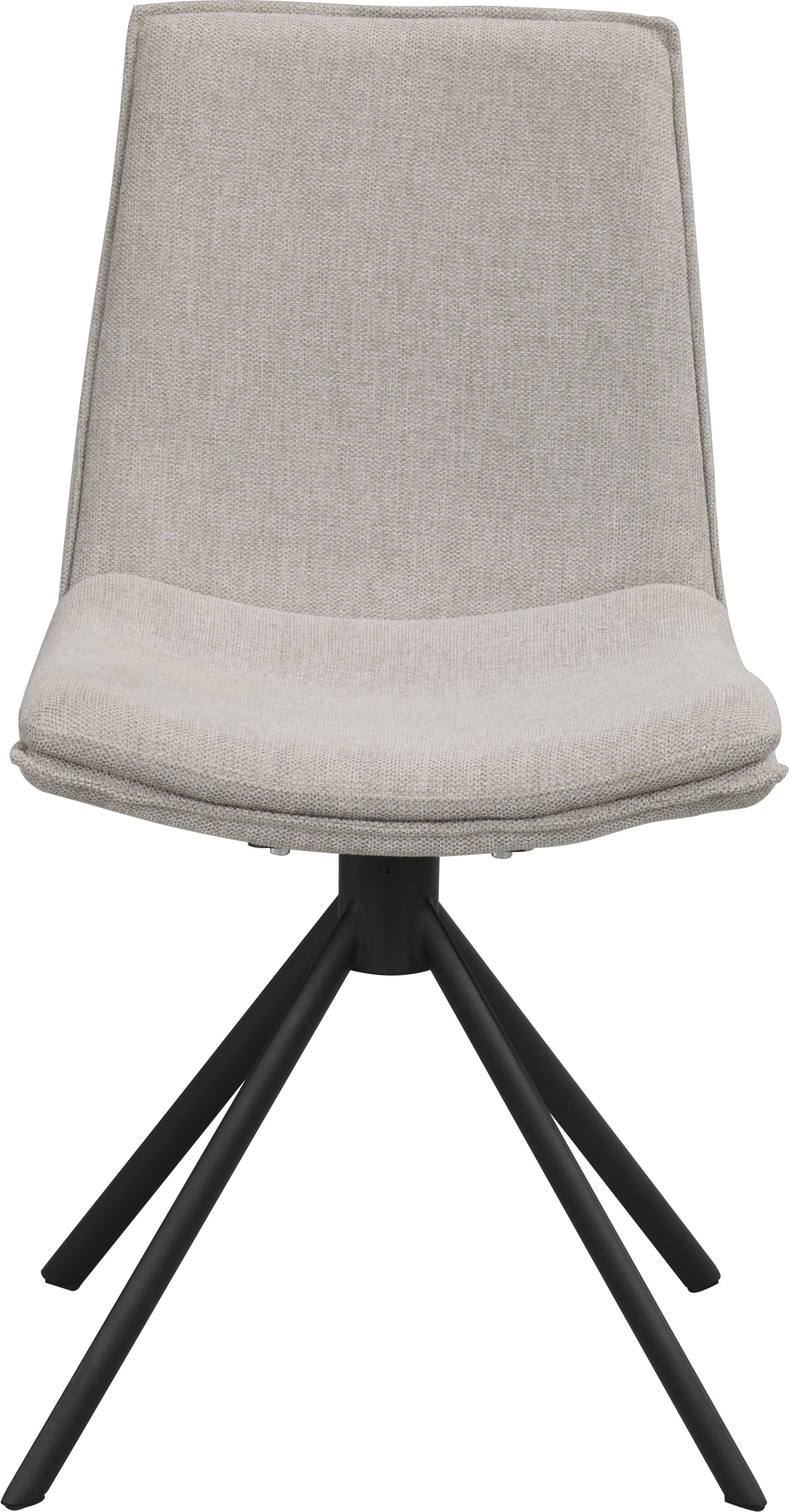 Spisebordsstol Rowico Lowell Grå Polstret   100  Polypropylenstof Med Drejefunktion Og Pulverlakeret Metalstel H86xb46xd58 Cm