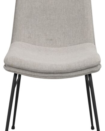 Spisebordsstol Rowico Lowell  -pak  Polstret Grå Stof   Sort Pulverlakeret Metalstel Minimalistisk Skandinavisk Design