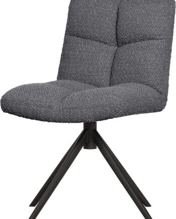 Spisebordsstol Woood Exclusive Vinny Med Drejefod Grå Boucléstof H80xb45xd48 Cm