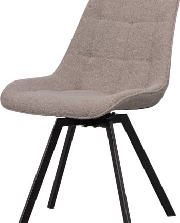Spisebordsstol Woood Sutton Drejelig Base Sort Bouclépolstring H86ã B51ã D61cm