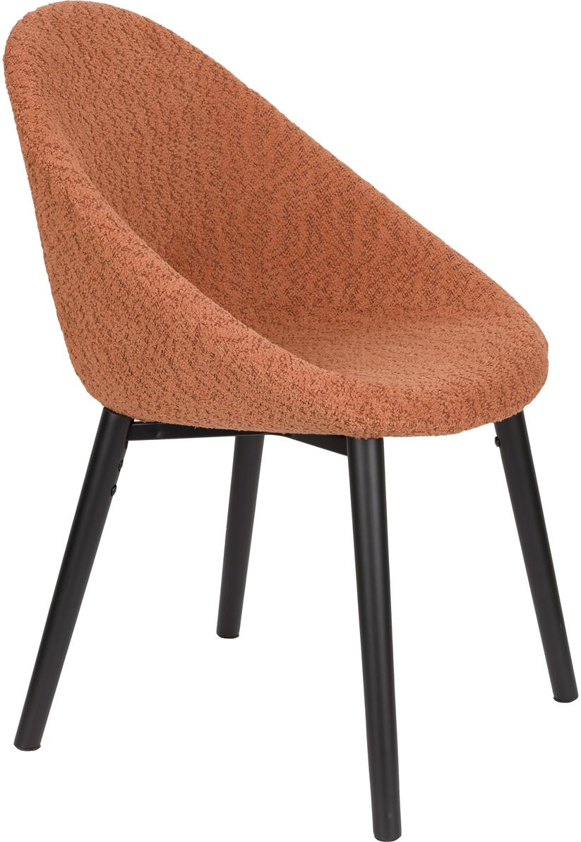 Spisebordsstole Sæt   Dutchbone Fenna Rødbrun Polyester Polstret Bøg Stål Ben
