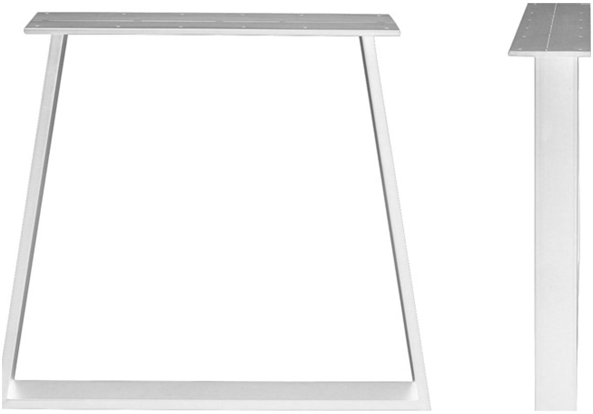 Stel Og Bordben Til Plankeborde House Of Sander Trapez Hvid Metal H71ã L78 Cm