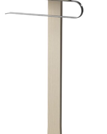 Stumtjener Oscarssons Möbel Zeve   Hvidolieret Ask Og Stål   Elegant Garderobestander H108ã B40ã D27 Cm