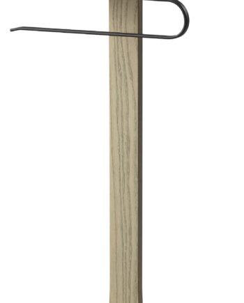 Stumtjener Zeve Fra Oscarssons Möbel   Gråolieret Ask Og Sort Metal H108x40x27 Cm