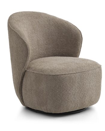 Theo Loungestol     Drejefod Antelope Polyester Stof Og Metal