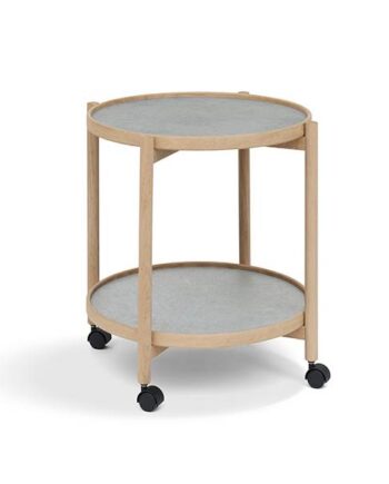 Thomsen Furniture James Bakkebord Eg Stenlook Mørk Grå Granit Grå Sten ø50 Cm  : Erling Christensen Møbler