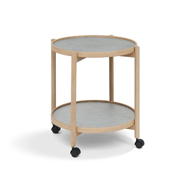 Thomsen Furniture James Bakkebord Eg Stenlook Mørk Grå Granit Grå Sten ø50 Cm : Erling Christensen Møbler