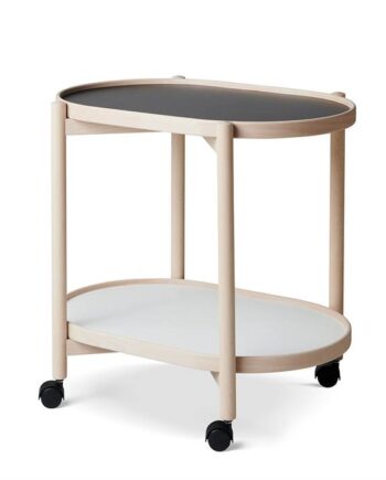 Thomsen Furniture James Oval Bakkebord Bøg Melamin 40   60 Cm  : Erling Christensen Møbler