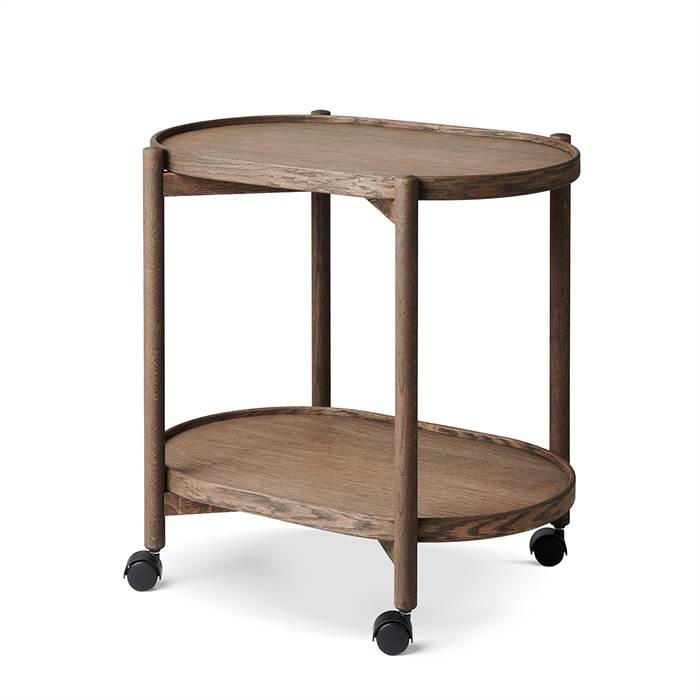 Thomsen Furniture James Oval Bakkebord Eg   Røgfarvet Olie 40   60 Cm  : Erling Christensen Møbler