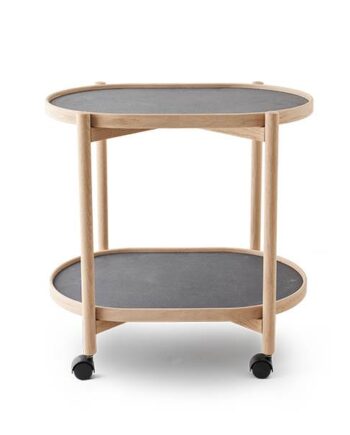 Thomsen Furniture James Ovalt Bakkebord Eg Stenlook Mørk Grå Granit Grå Sten  : Erling Christensen Møbler