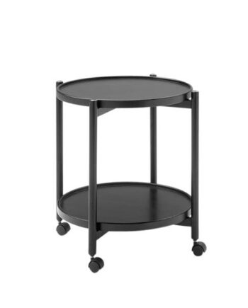 Thomsen Furniture James Rullebord Sortbejdset Eg   50 Cm  : Erling Christensen Møbler
