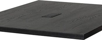Tillægsbordplade Woood Tablo Lungo Ask Sort 150ã 120 Cm Med Strømstik   Usb