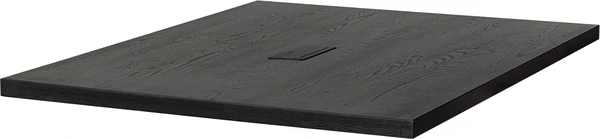 Tillægsbordplade Woood Tablo Lungo Ask Sort 150ã 120 Cm Med Strømstik Usb