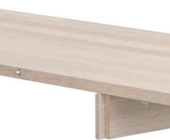 Tillægsplade Rowico Filippa 45 Cm Til Rundt Spisebord  Massivt Egetræ Hvidkalket Olieret Fsc-certificeret