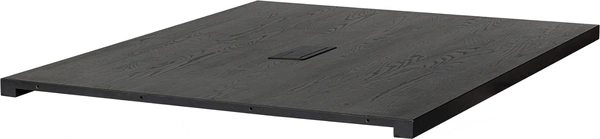 Tillægsplade Woood Tablo Lungo Sort Asketræ 150ã 120ã Cm Med Strømstik Usb