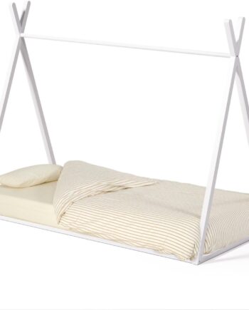 Tipi-seng Kave Home Maralis Til Børn  Hvid Massivt Bøgetræ H154x197x98 Cm