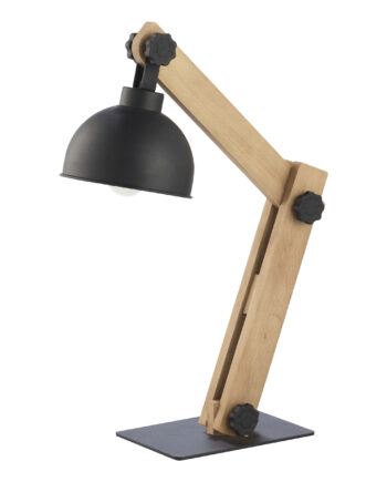Tk Oslo Bordlampe Sort Metal Og Træ