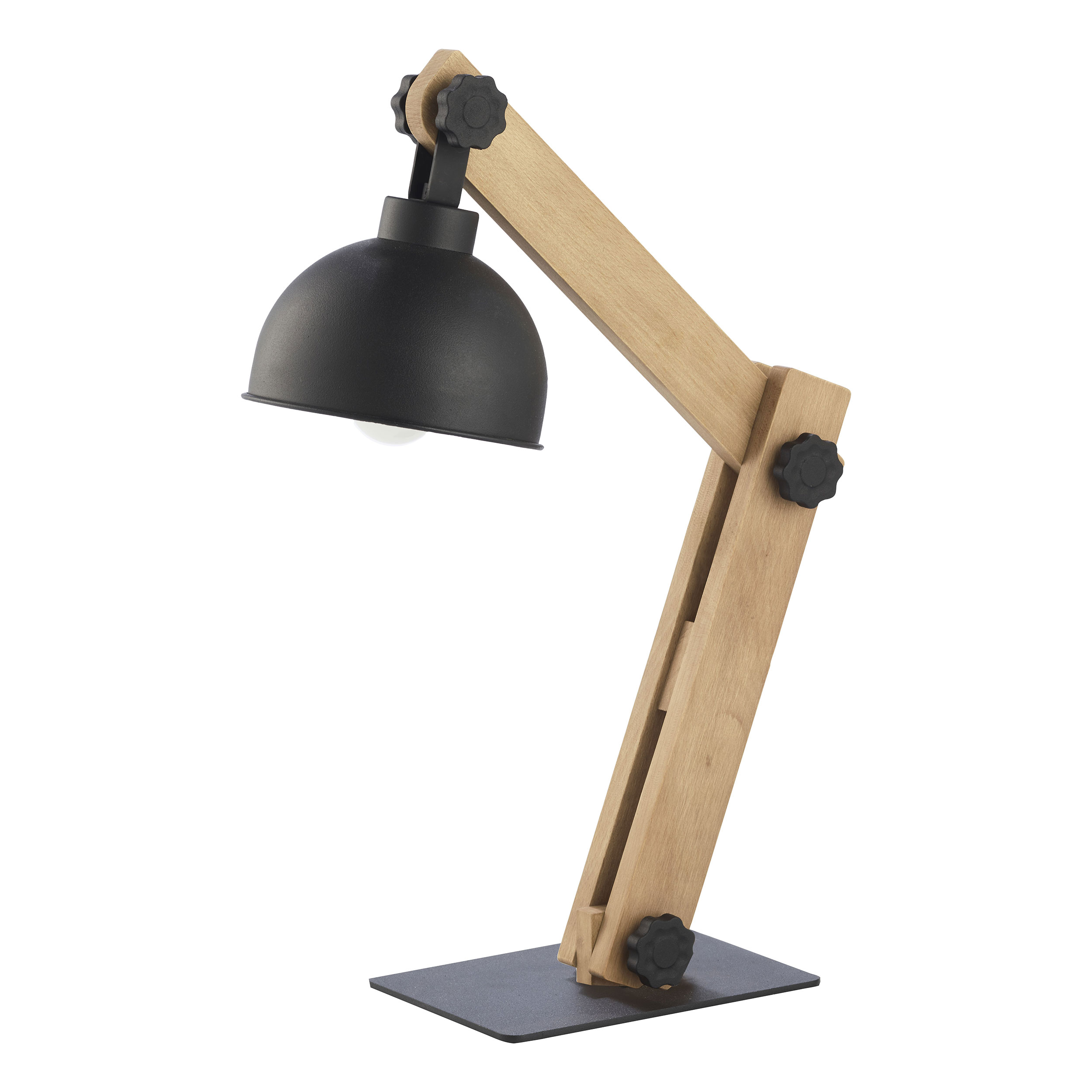 Tk Oslo Bordlampe Sort Metal Og Træ