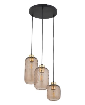 Tk Pescara Loftlampe       Skærme Glas Og Sort Metal
