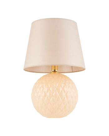 Tk Santana Bordlampe Natur Stof Og Sort Glas
