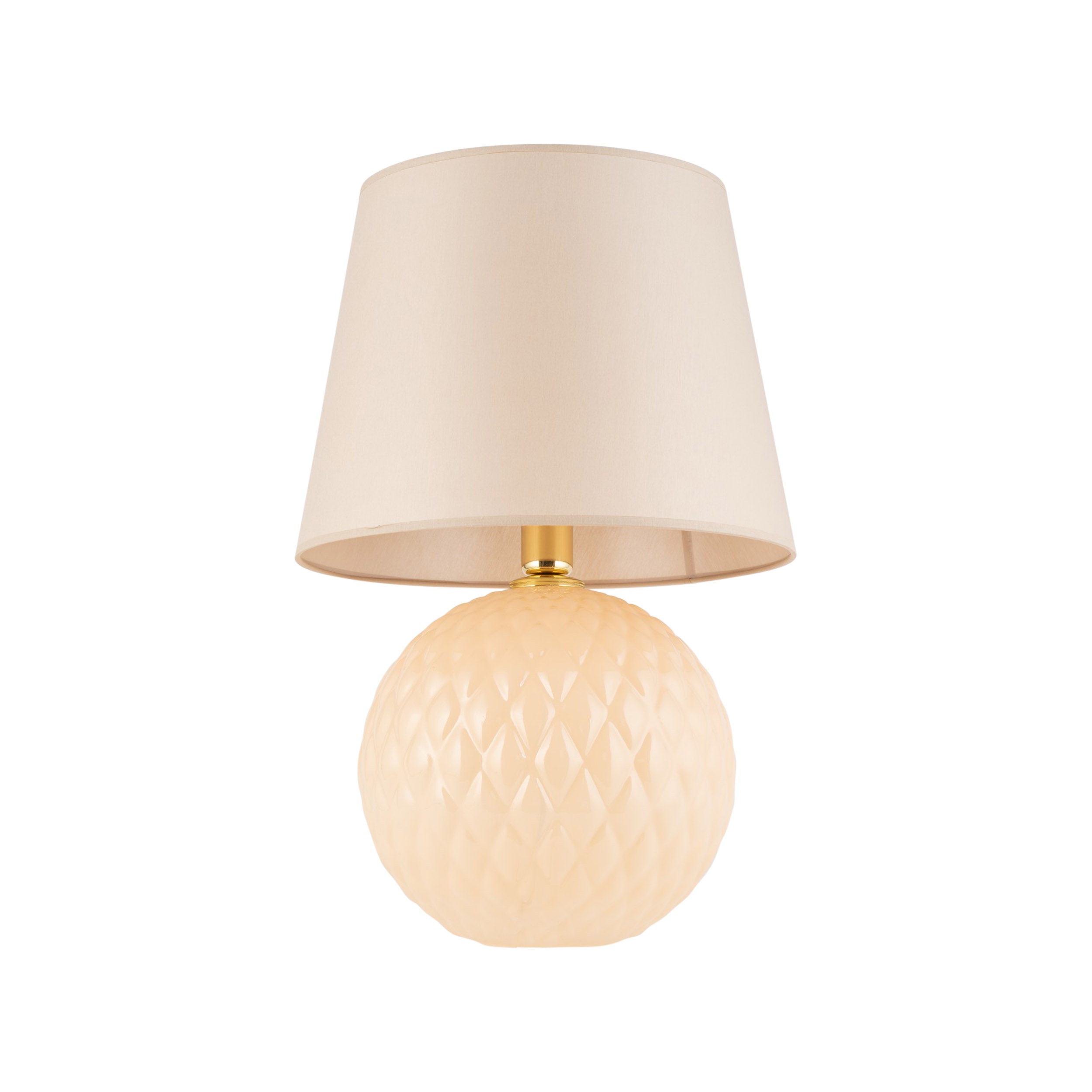 Tk Santana Bordlampe Natur Stof Og Sort Glas