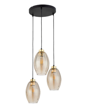 Tk Sebo Loftlampe       Skærme Glas Og Sort Metal