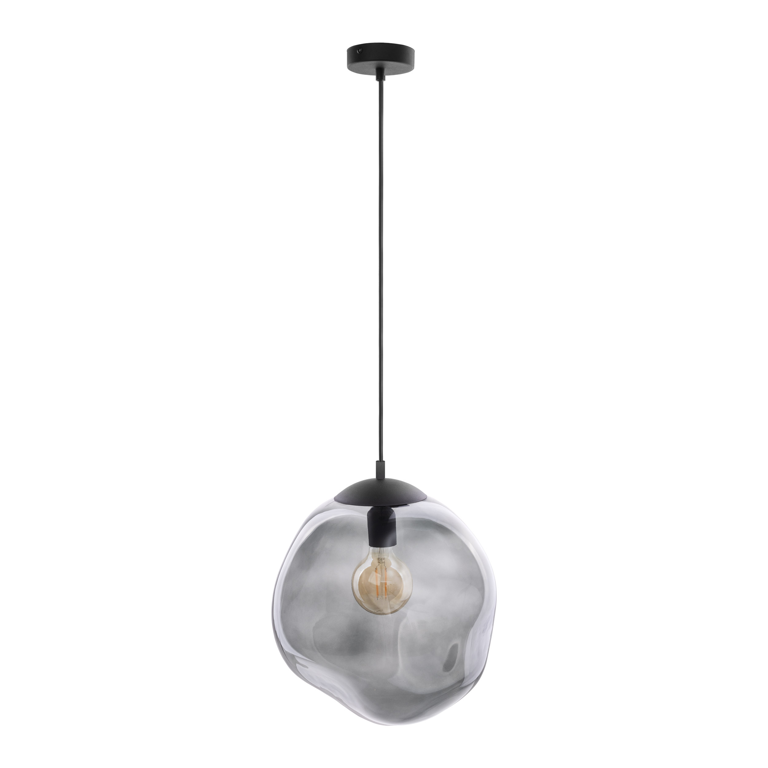 Tk Sol Loftlampe Grafit Glas Og Sort Metal