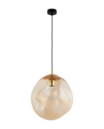 Tk Sol Loftlampe Rav Glas Og Guld Metal