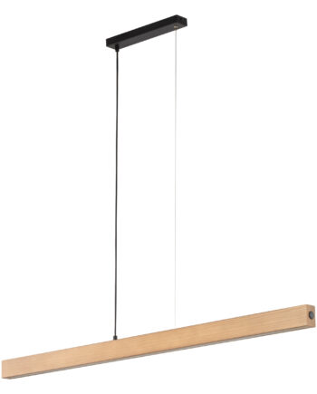 Tk Teo Led Loftlampe 1260 Natur Træ Og Sort Metal