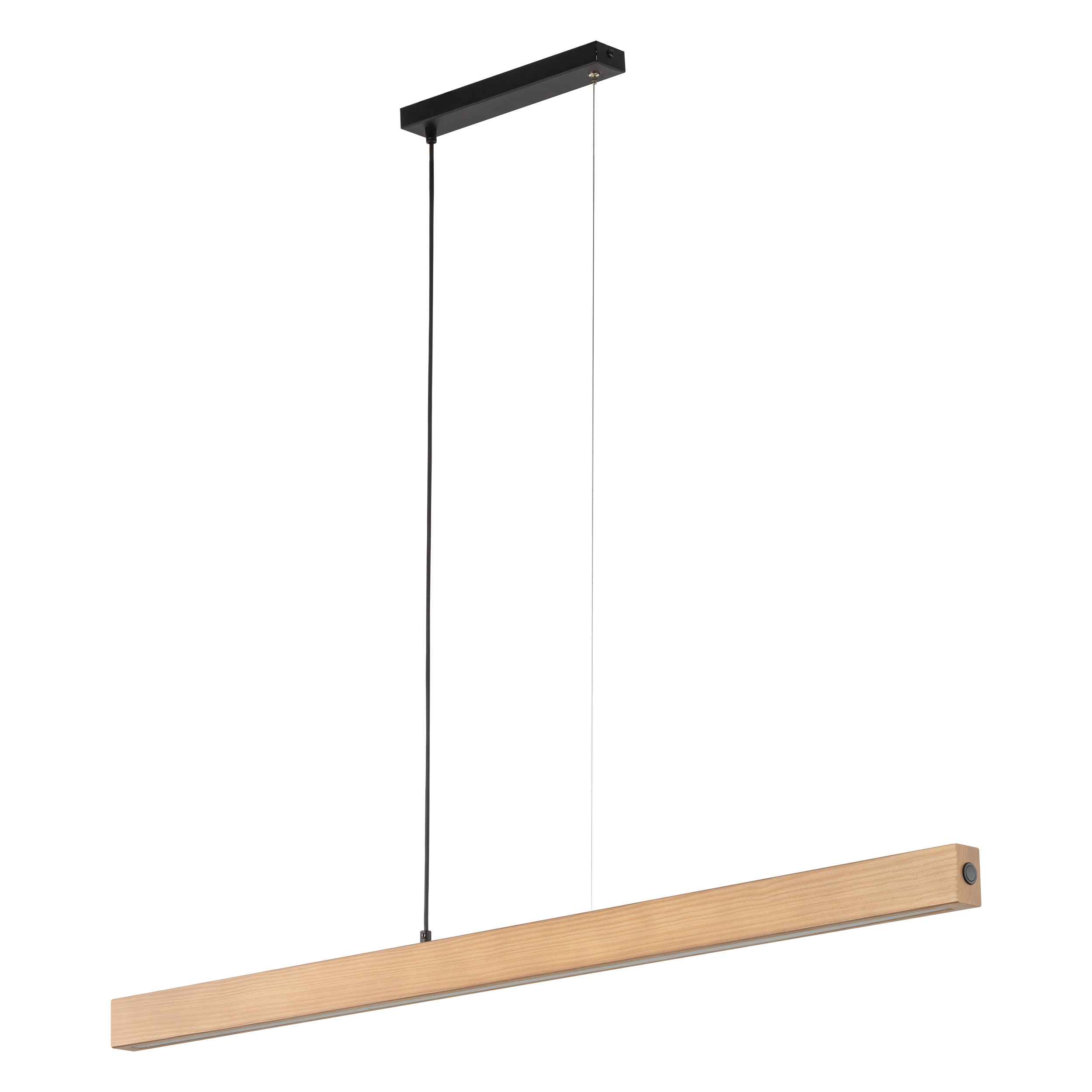 Tk Teo Led Loftlampe 1260 Natur Træ Og Sort Metal