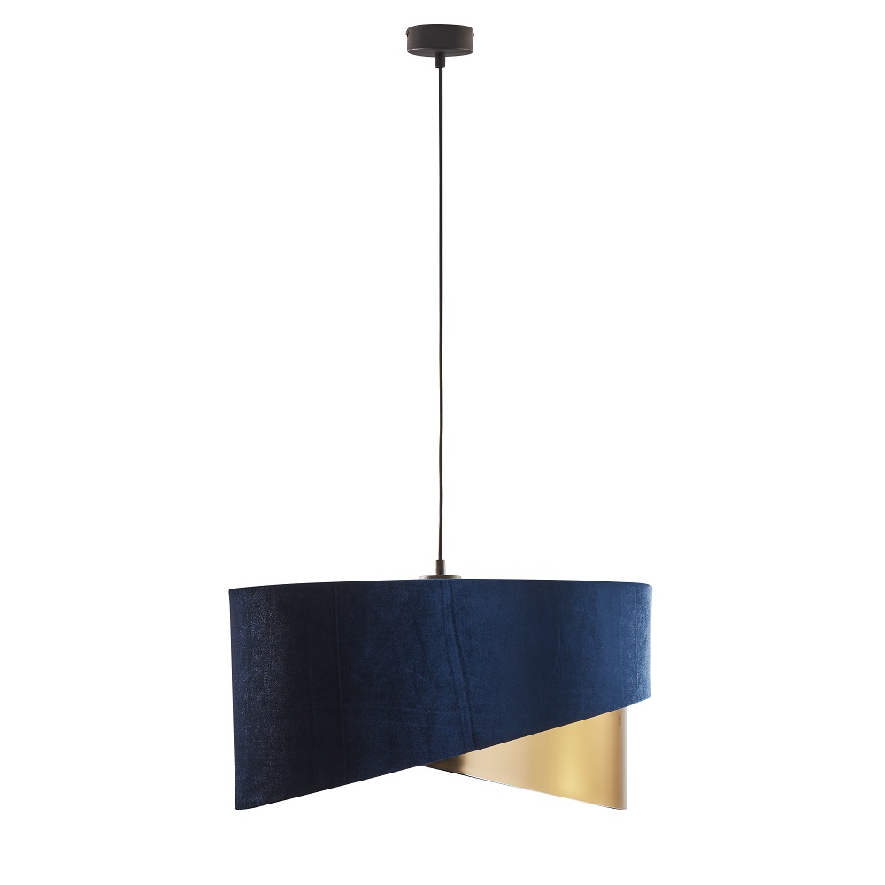 Tk Tercino Loftlampe 500 Blå Stof Og Guld Metal