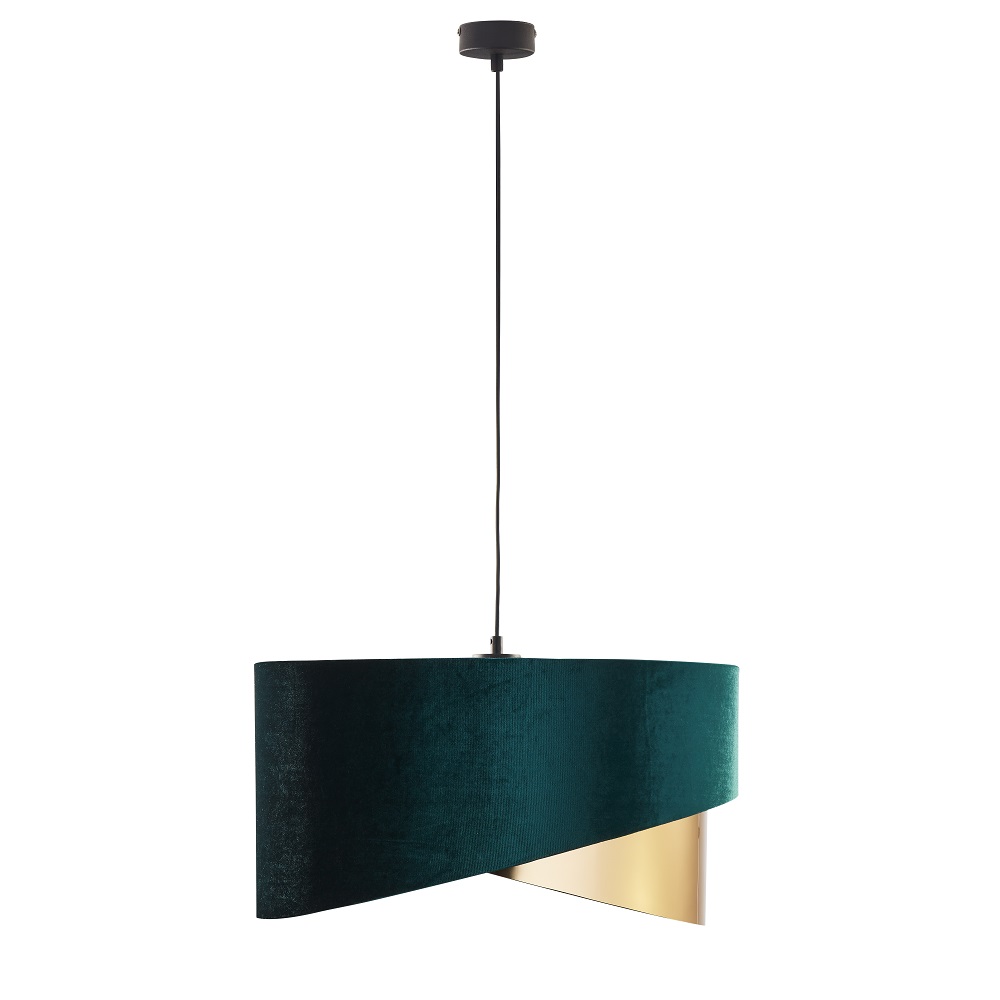 Tk Tercino Loftlampe 500 Grøn Stof Og Guld Metal