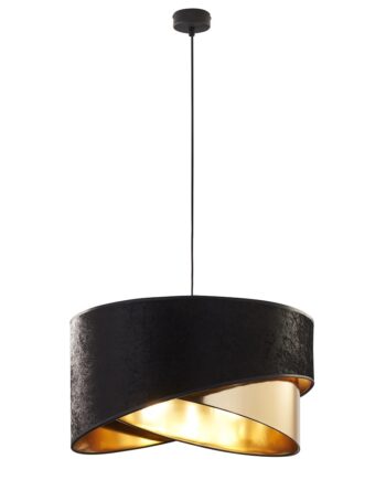 Tk Tercino Loftlampe 500 Sort Stof Og Guld Metal