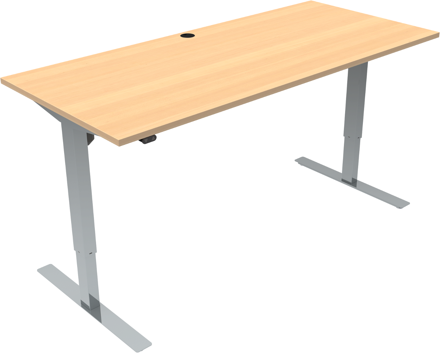 To-bens Hæve- Sænkebord Sit- Ståbord Zennord Updown 180x80 Cm Bøg Krom