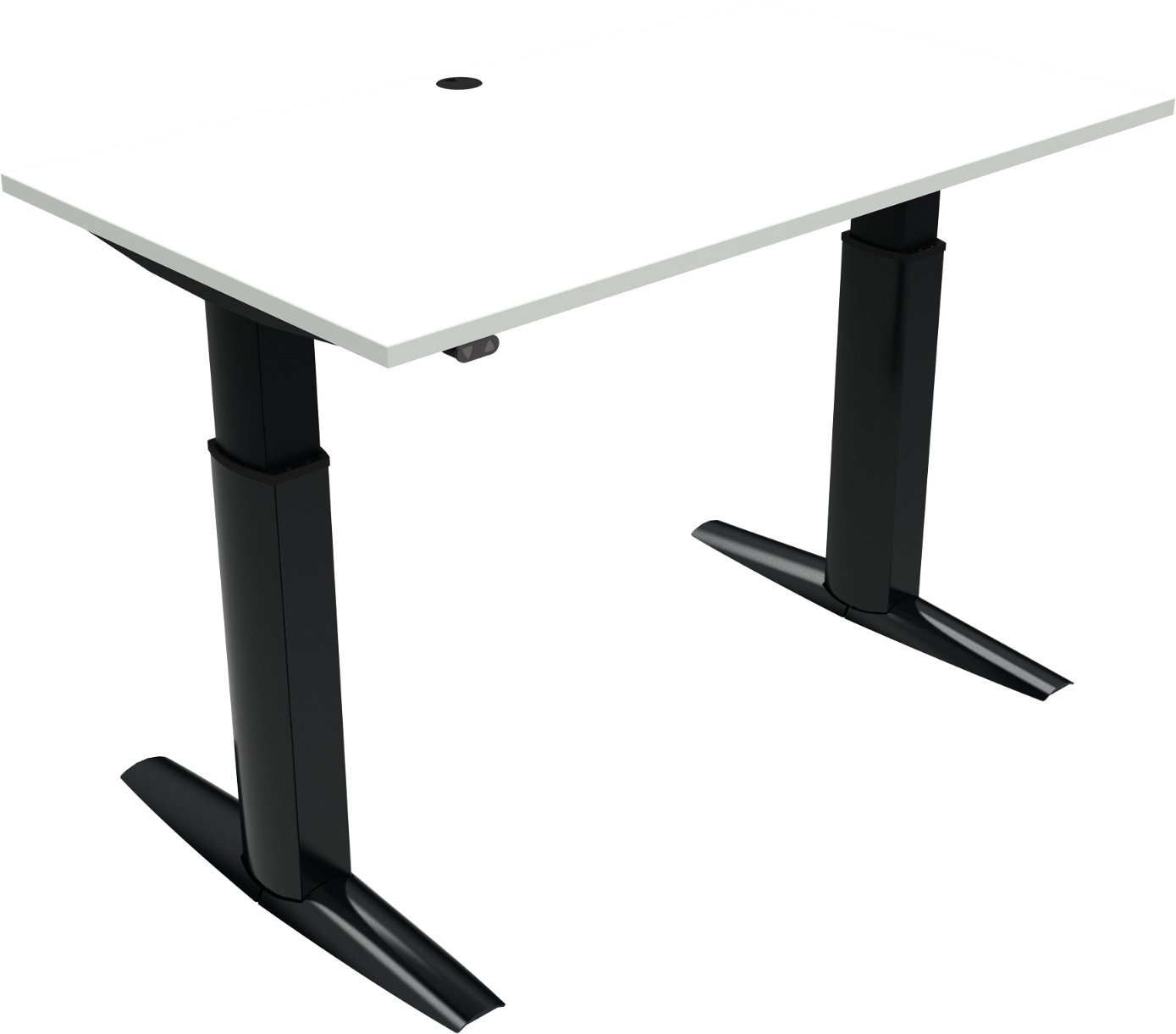 To-bens Hæve- Sænkebord Sit-stand Skrivebord Zennord Elevateline 140x80 Cm H68-120 Hvid Sort