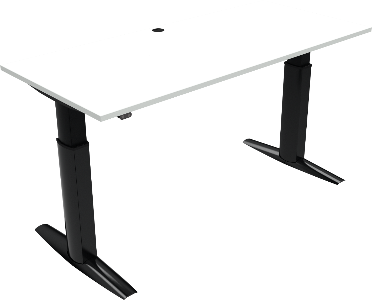 To-bens Hæve- Sænkebord Zennord Elevateline Sit-stand 180x80 Cm Hvid Sort Justerbart 68-120 Cm