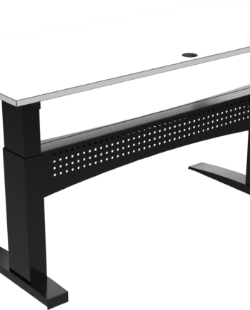 To-bens Hæve- Sænkebord Zennord Flexdesk Firkantet 180ã 80 Cm Hvid Sort