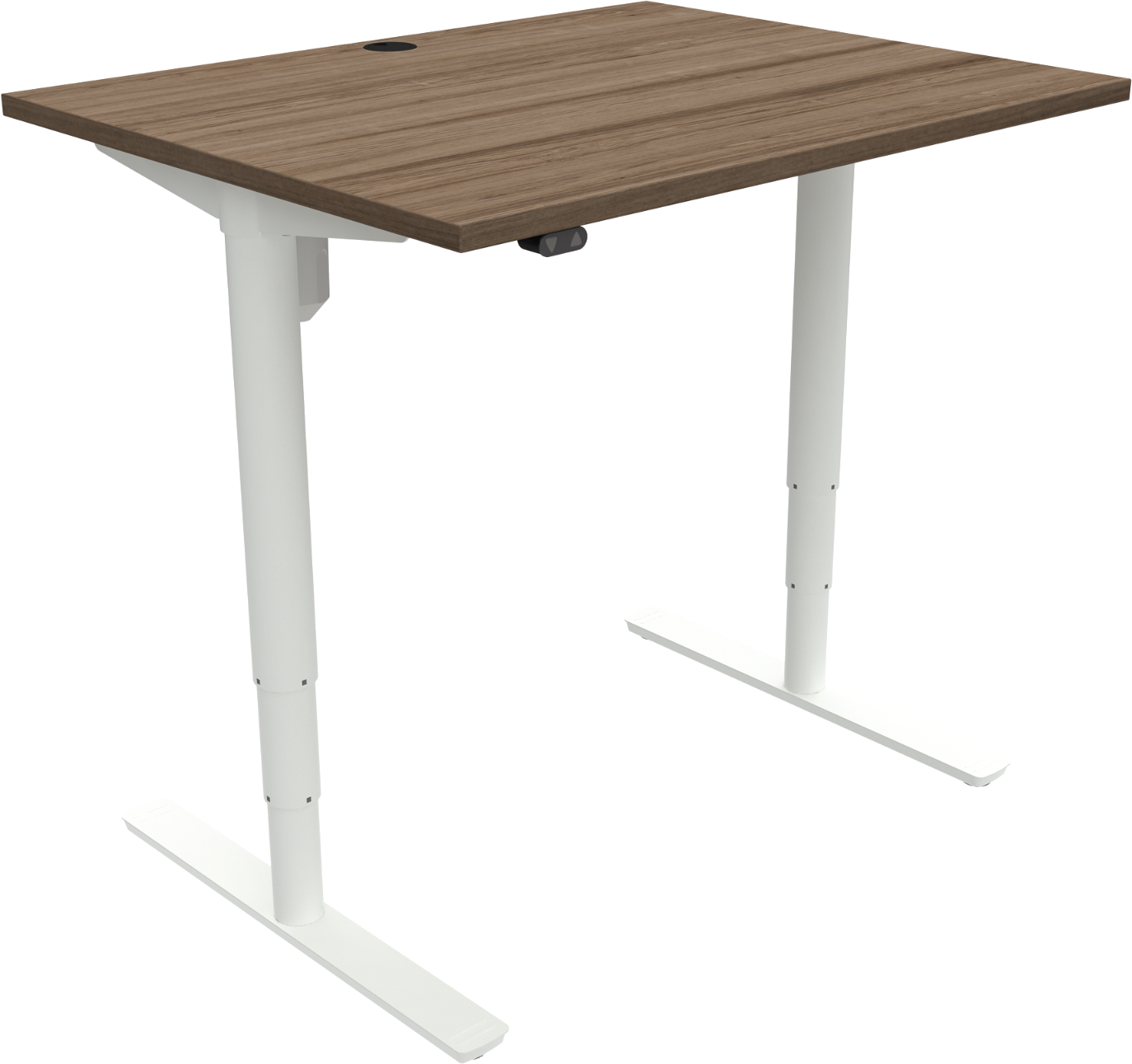 To-bens Hæve-sænkebord Zennord Comfortzone Højdejusterbart 65-125 Cm Valnød Hvid
