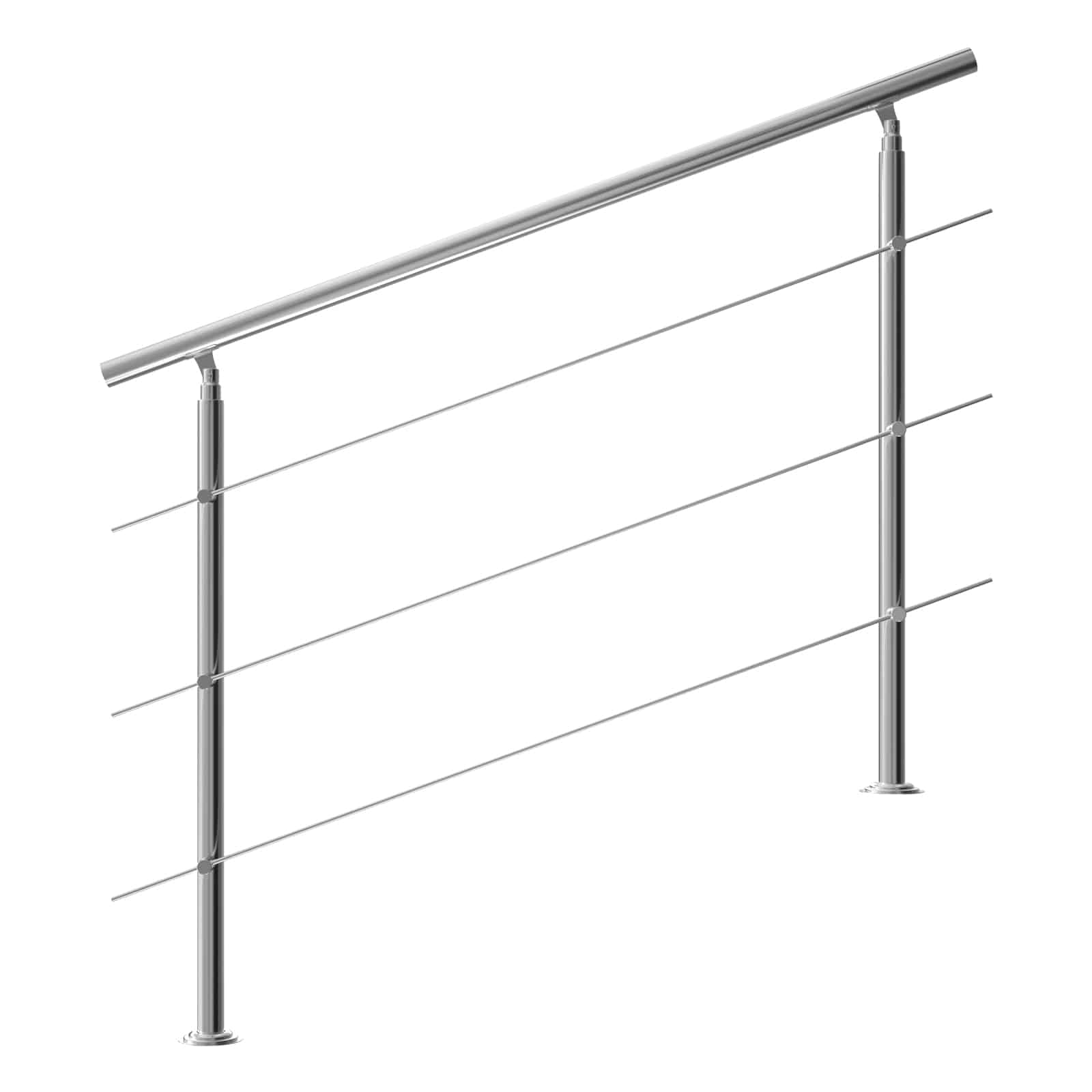 Trappegelænder Rustfrit Stål 150cm   Stivere