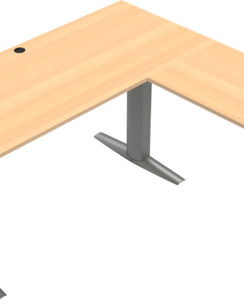 Tre-bens Hæve-sænkebord Zennord Elevateline Bøg Sølv Højdejusterbar 68-120 Cm 180x180