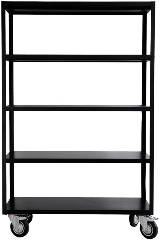 Trolley Reol På Hjul House Doctor Trolley Mat Sort Stål H185ã B120ã D45 Cm