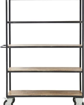 Trolleyreol House Doctor Essence Mangotræ Og Jern Sort Natur H175xb40xl130