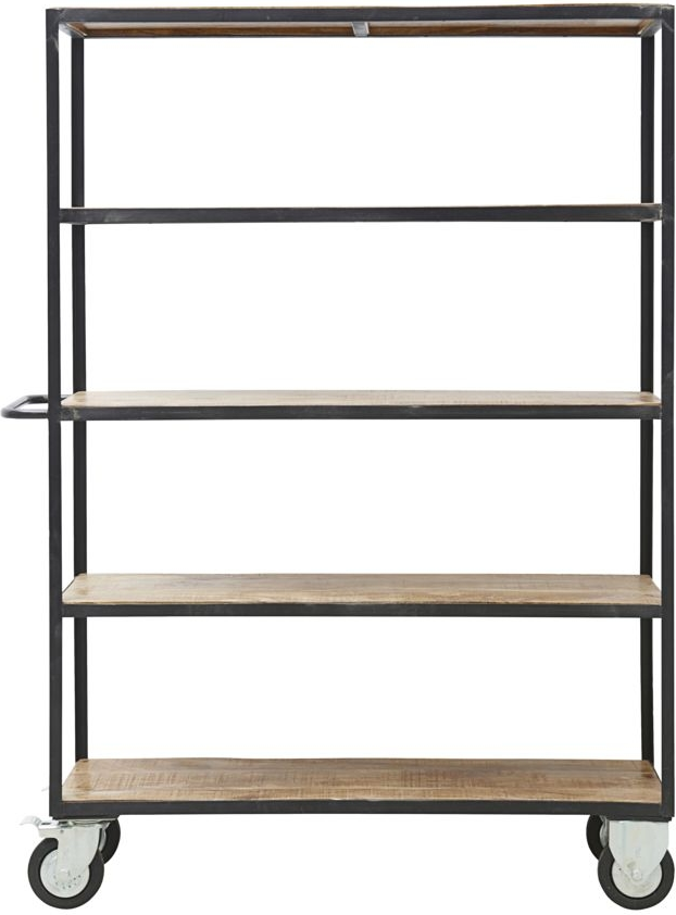 Trolleyreol House Doctor Essence Mangotræ Og Jern Sort Natur H175xb40xl130