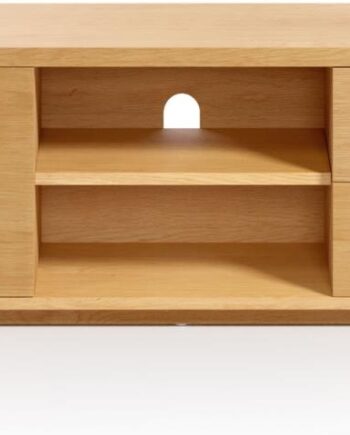 Tv-bord Kave Home Abilen Natur 150x36x44 Cm Mdf Egtræsfiner   Skuffer   Hylder