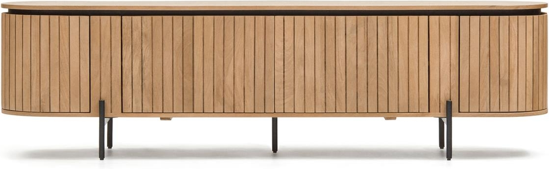 Tv-bord Kave Home Licia Massivt Mangotræ L200 D43 H55 Cm Natur