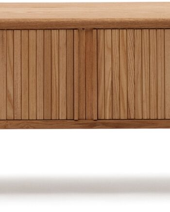 Tv-bord Kave Home Mailen   Naturask Med Skydedøre Og Opbevaring H50ã 120ã 40 Cm