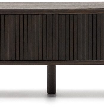 Tv-bord Kave Home Mailen Sort Mdf Asketræ H50   B200   D40 Cm Rustik Kolonial Stil