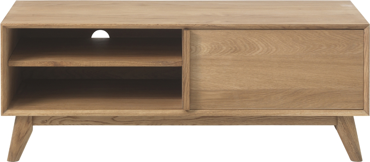 Tv-bord Nordique Design Rho Natur Retro Inspireret Egetræsfinér B120ã D42ã H46 Cm