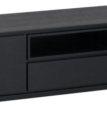 Tv-bord Raymond   Hallmark Wansford   Sort Træ Med Metalben  160ã 45ã 50 Cm